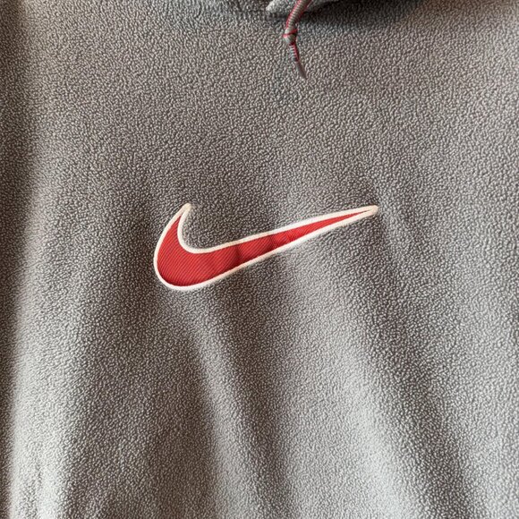 Grey Nike Y2K Fleece hoodie size L - Picture 2 of 4
